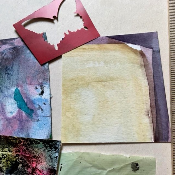 Junk Journal Pack  15+ Hand painted Pieces, Great for scrapbooking, collage - Picture 9 of 12